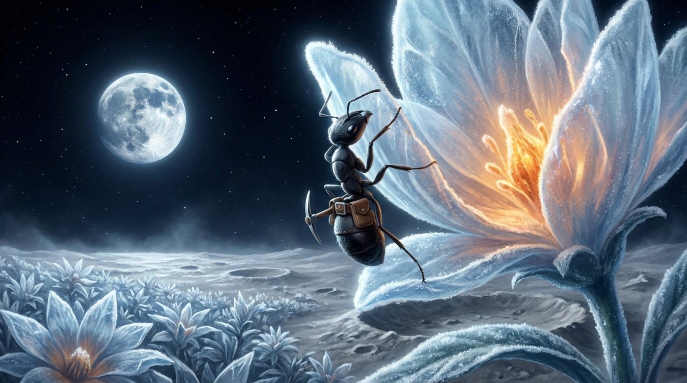Lunar Dispute: Paws on Ice, Wings in Dust